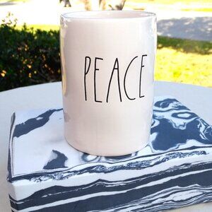 Rae Dunn Magenta Peace Cypress Cedar Scented Candle New